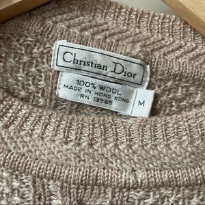 Christian Dior 100% Wool Sweater Size Medium